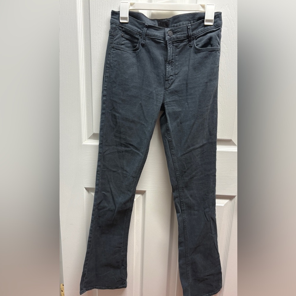 MOTHER The Runaway Faded Black Jeans Pants